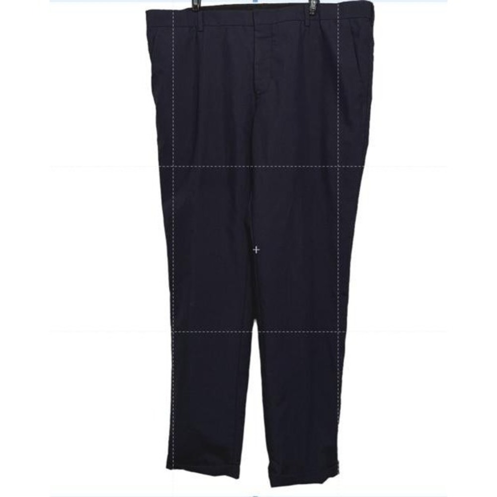 Prada Dress Pants‎ Mens US 40 EU 56 Blue Trousers Flat Front Luxury Old Money